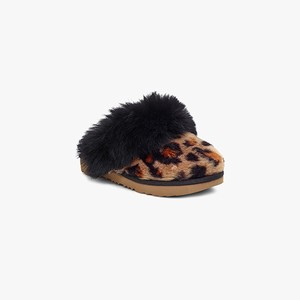 Ugg Cozy II Leopard Kids Slippers Black/Orange (9850KNFIX)